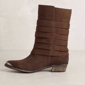 Anthropologie Splendid Brown Buckle Boots